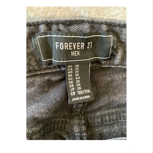 Forever 21 Black Denim Jeans (size 36) - Picture 3 of 5